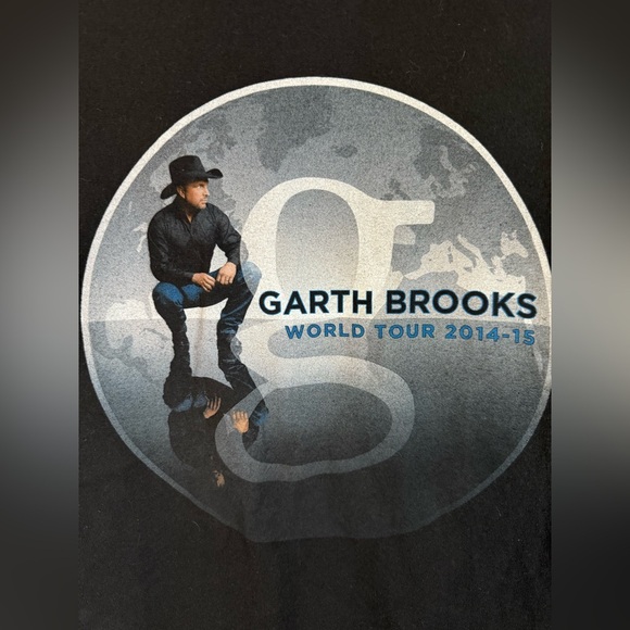 Garth Brooks World Tour 2014-2015 Black T-Shirt - Size Large - Picture 2 of 5